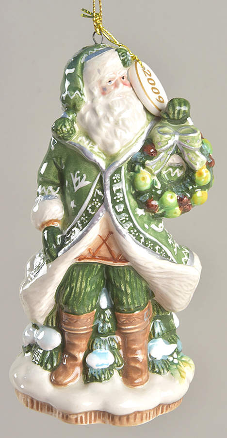 Winter Garden Santa Ornament by Fitz and Floyd-1