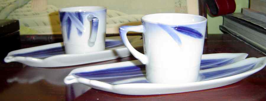 FUK72 Snack Plate & Cup Set by Fukagawa-1