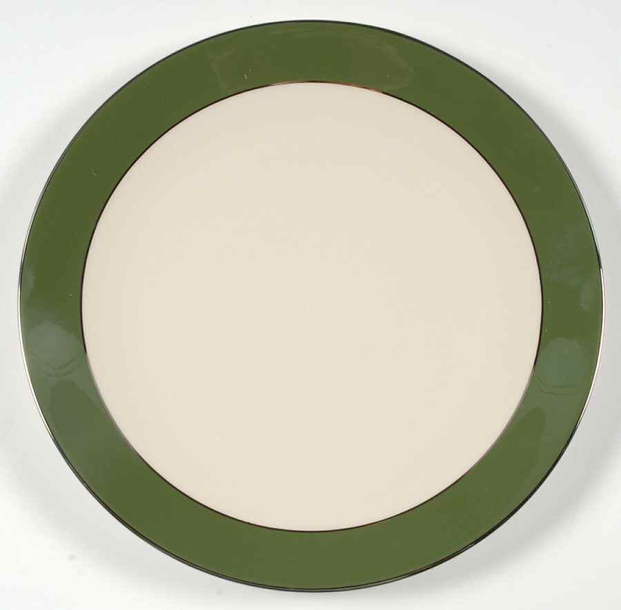 Platinum Spanish Green (Coupe) Dinner Plate by Flintridge-1