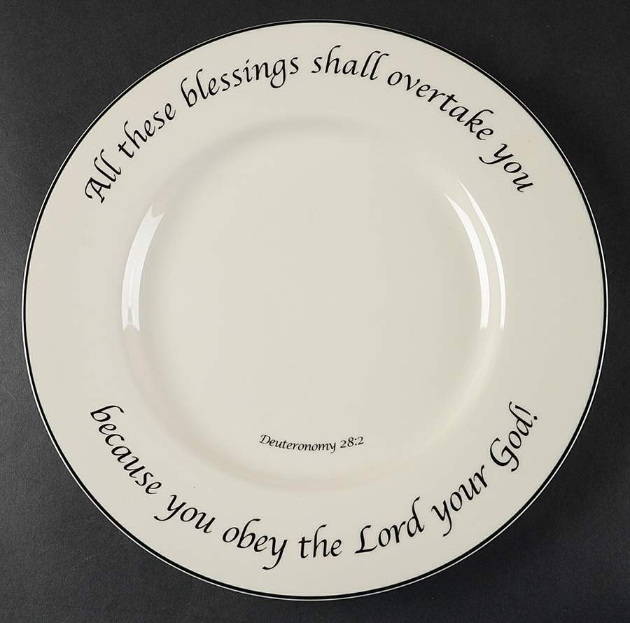 Prosperity Collection Dinner Plate by Feed on the Word-1