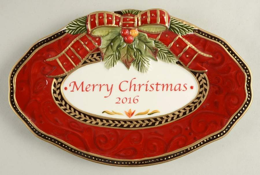 Damask Holiday 2016 Annual Sentiment Tray by Fitz and Floyd-1