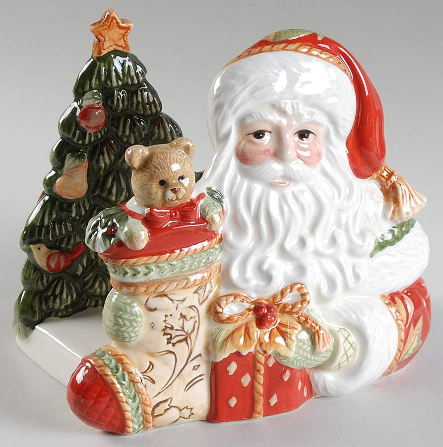 Damask Holiday Figural Napkin Holder by Fitz and Floyd-1
