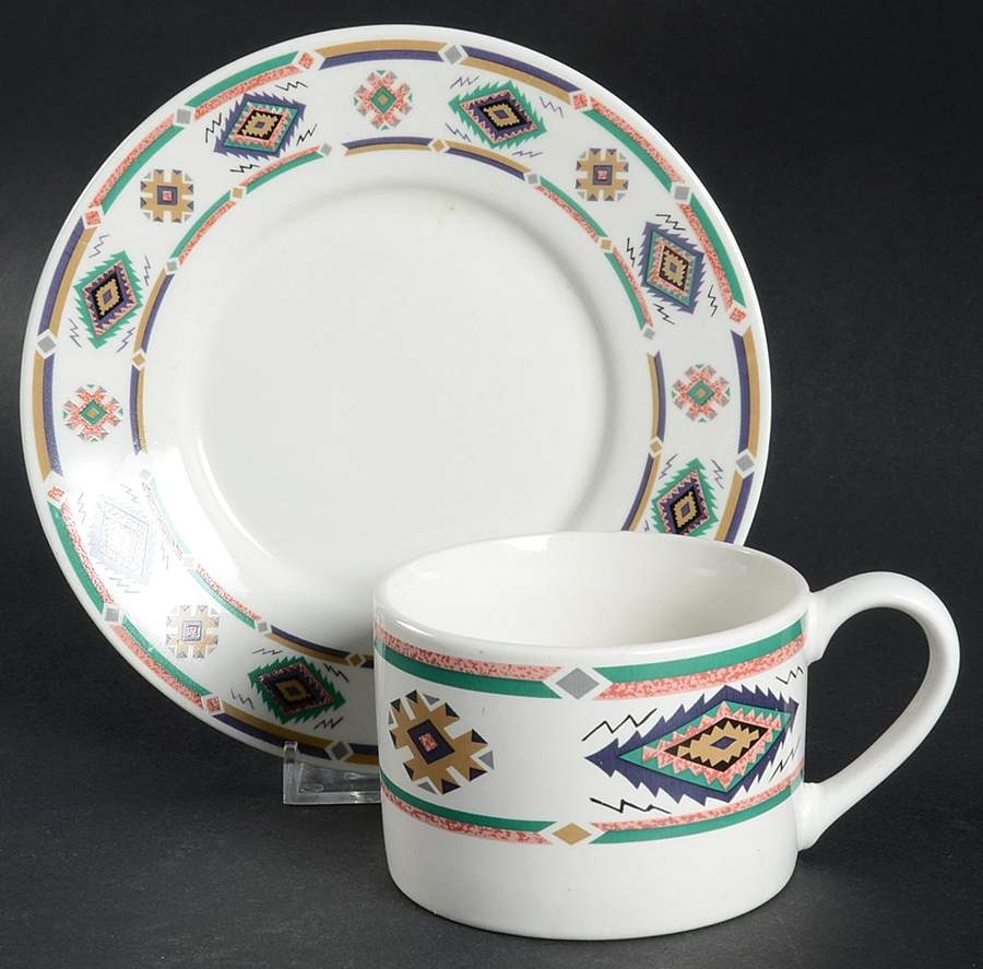 Scottsdale Flat Cup & Saucer Set by Farberware-1