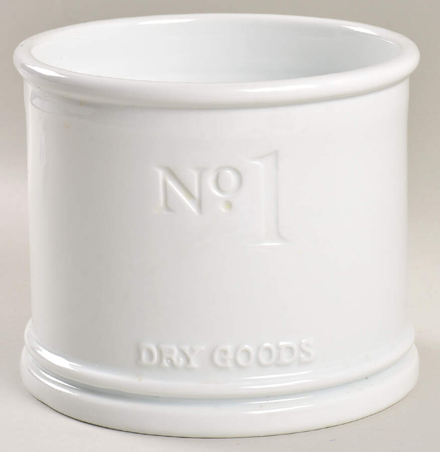 Everyday White (Porcelian) Small Canister No Lid by Fitz and Floyd-1