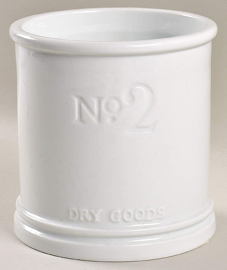 Everyday White (Porcelian) Medium Canister No Lid by Fitz and Floyd-1