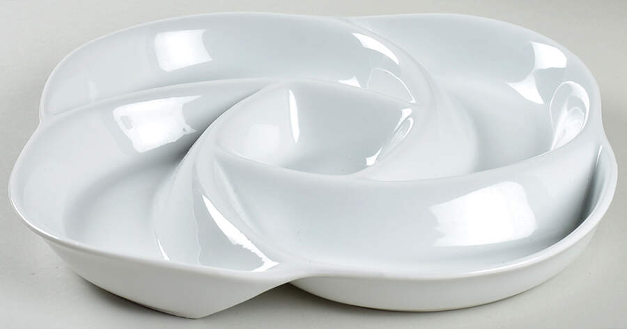 Everyday White (Porcelian) 1 Piece Chip & Dip by Fitz and Floyd-1