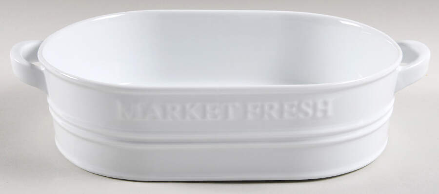 Everyday White (Porcelian) 13" Oval Open Casserole by Fitz and Floyd-1