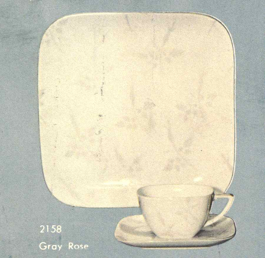 Gray Rose Dinner Plate by Fukagawa-1