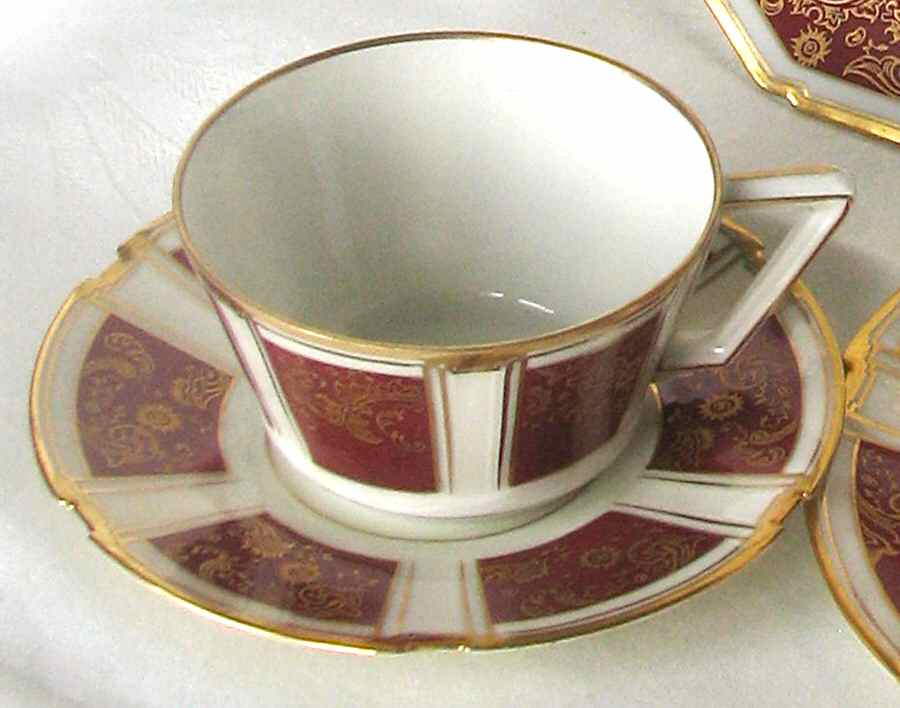 FUR95 Footed Cup & Saucer Set by Furstenberg-1