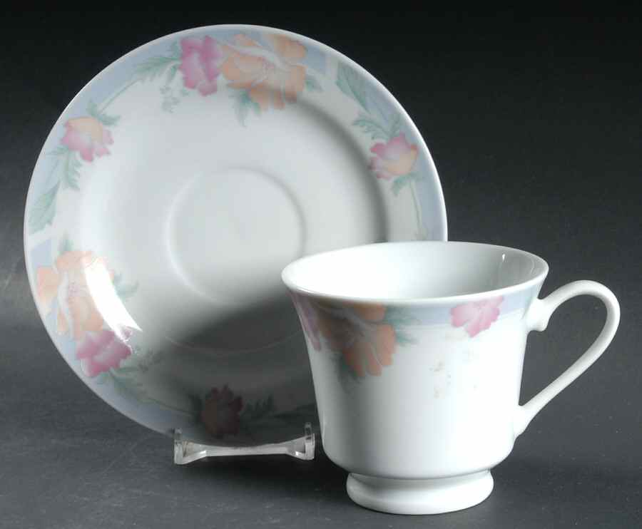 FCR3 Footed Cup & Saucer Set by Finest Ceramics-1