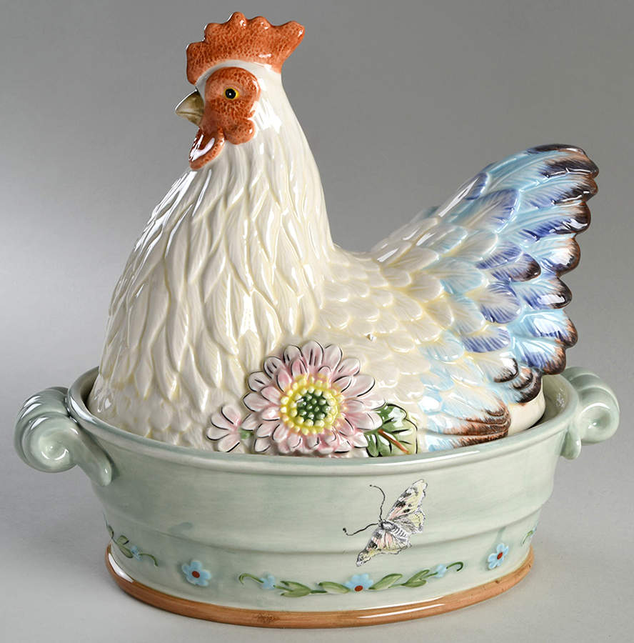 Toulouse Figural Oval Covered Vegetable by Fitz and Floyd-1