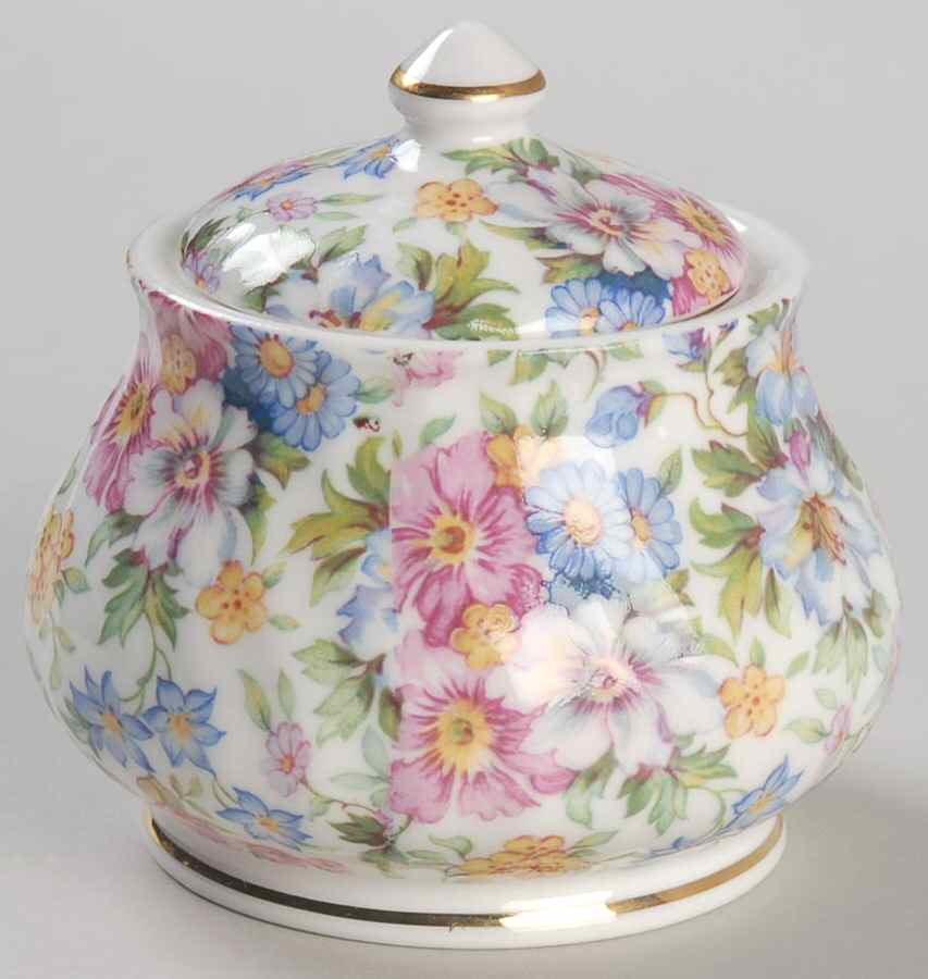 F3C1 Mini Sugar Bowl & Lid by Fine English China-1