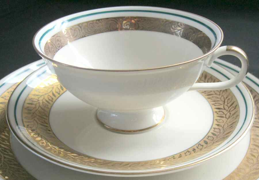 02655 Footed Cup & Saucer Set by Furstenberg-1