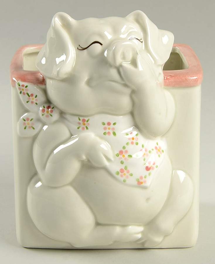 Pigs Utensil Holder by Fitz and Floyd-1