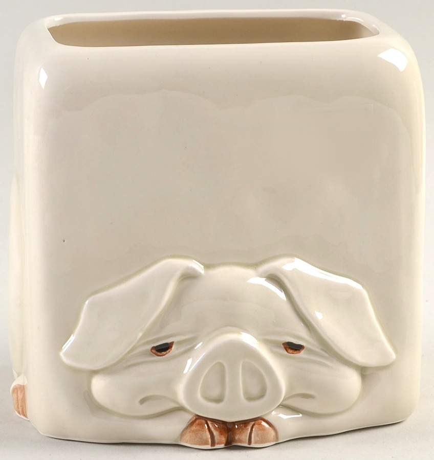 Pigs Refrigerator Baking Soda Box Holder by Fitz and Floyd-1