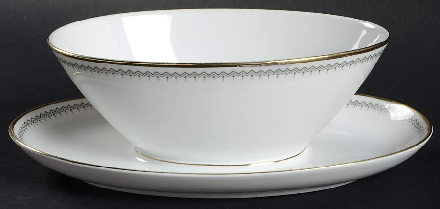 FR316 Gravy Boat with Attached Underplate by Franconia-Krautheim & Adelburg-1