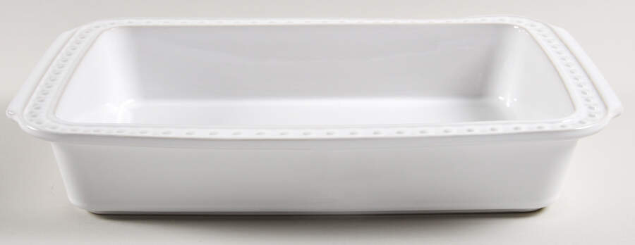 Delmar White 12" Rectangular Baker by Fapor (Portugal)-1