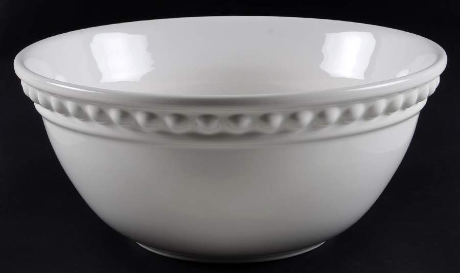 Delmar White 12" Round Serving Bowl by Fapor (Portugal)-1