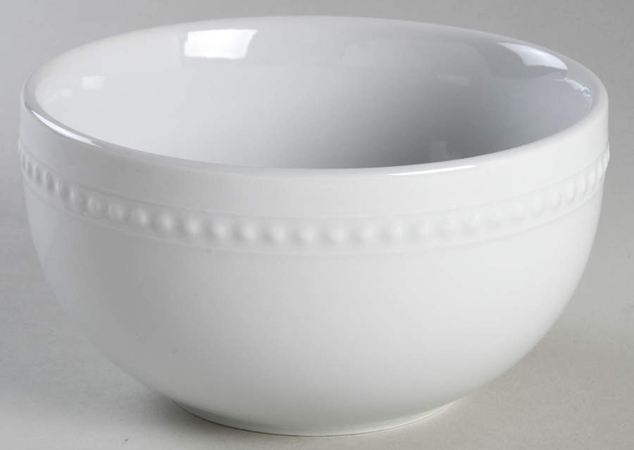 Everyday White Beaded Soup/Cereal Bowl by Fitz and Floyd-1