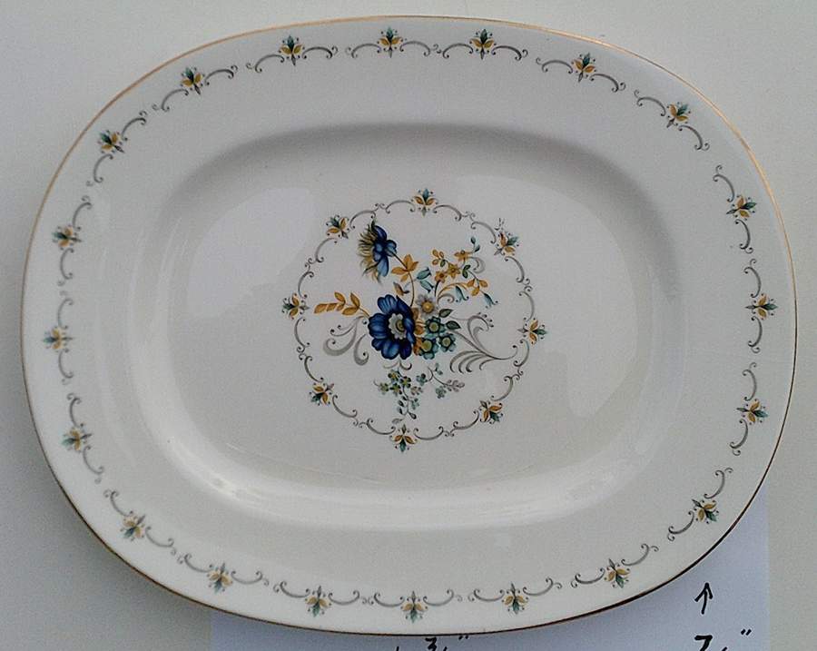 F2M1 14" Oval Serving Platter by F C Emery-1