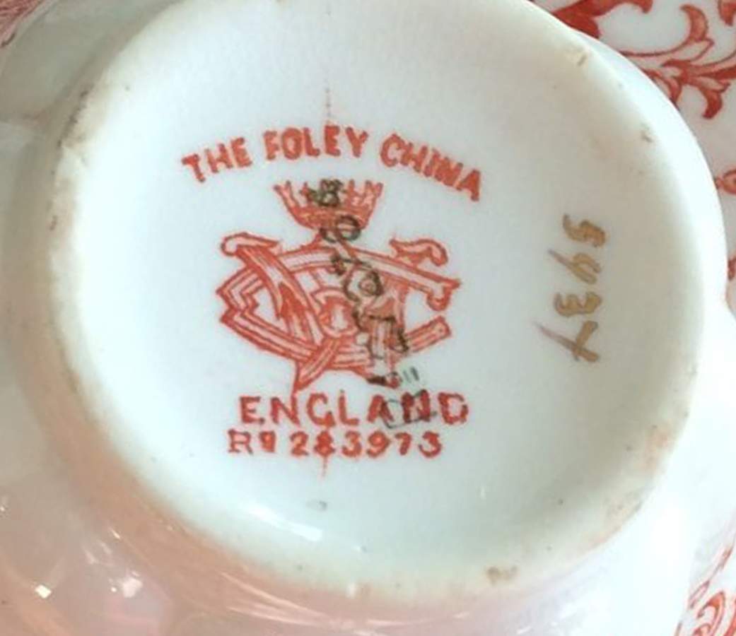 5437 Flat Cup & Saucer Set by J F Wileman-1