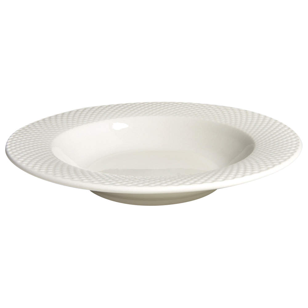 Basket Weave Large Rim Soup Bowl by Food Network-1