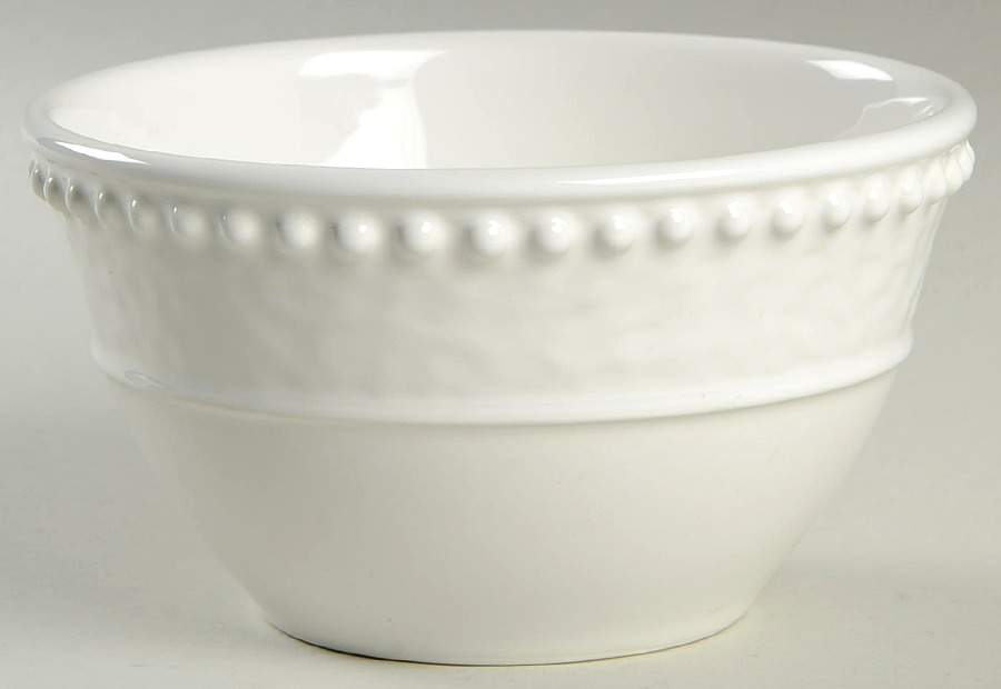 Rustic Dots White Soup/Cereal Bowl by Fapor (Portugal)-1