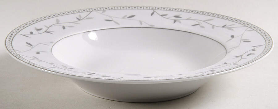 Platinum Vine Rim Soup Bowl by Fitz and Floyd-1