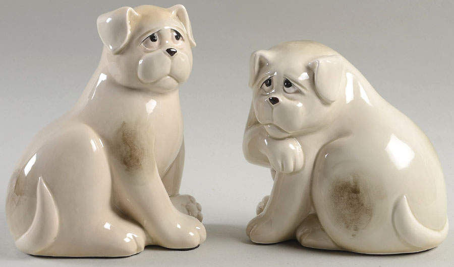 The Little Mutts China Bookend - Set of 2 by Fitz and Floyd-1