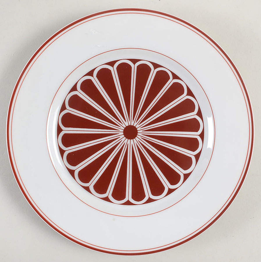 Imperial Crest Cinnabar Salad Plate by Fitz and Floyd-1