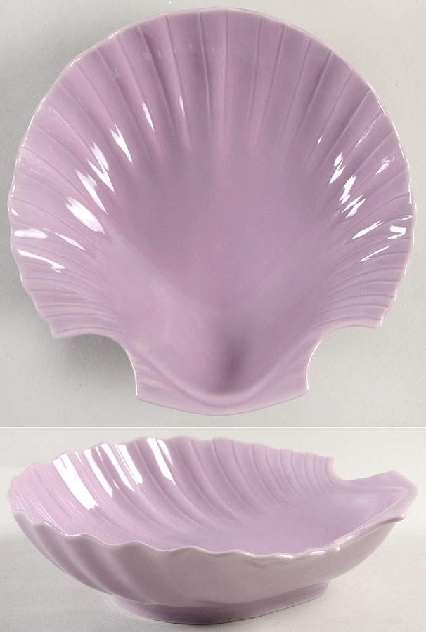 Total Color Lilac (Round) 7" Shell Shaped Dish by Fitz and Floyd-1