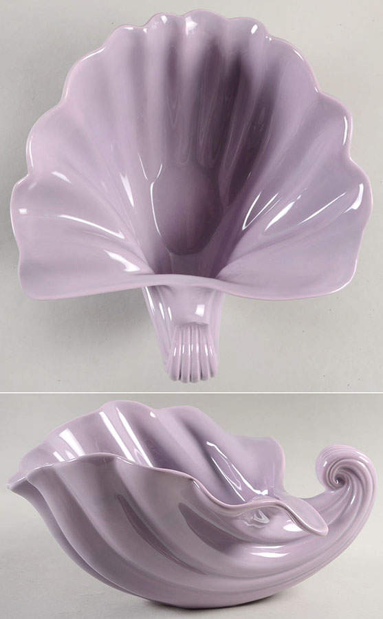 Total Color Lilac (Round) 8" Shell Shaped Bowl by Fitz and Floyd-1