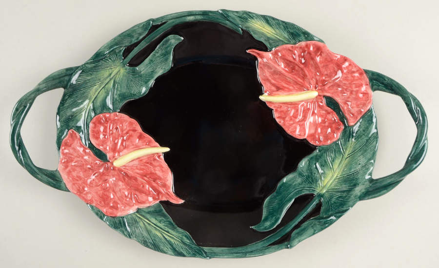 Anthurium 18" Handled Tray by Fitz and Floyd-1