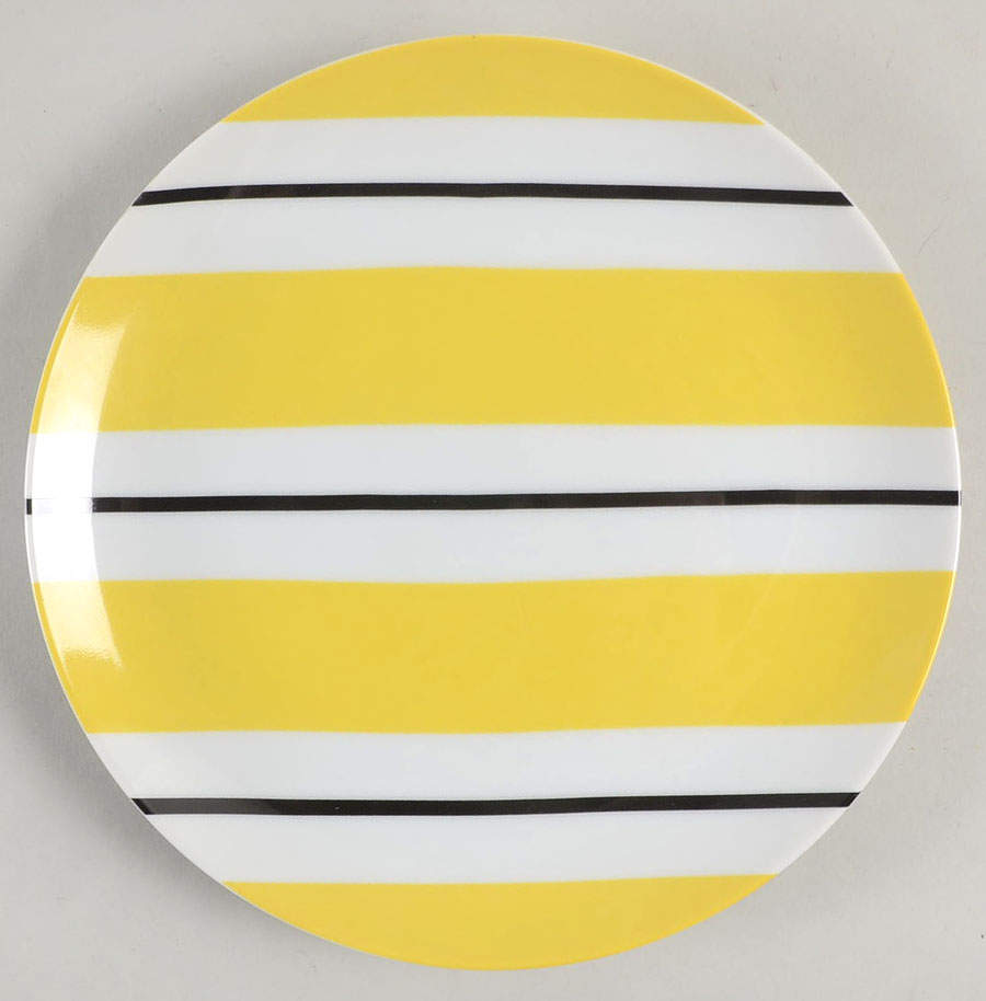 Monaco (Yellow and Black) Salad Plate by Fitz and Floyd-1