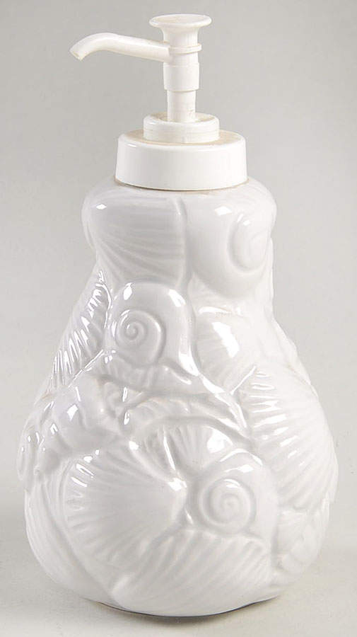 Island Shells White Lotion Dispenser by Fitz and Floyd-1