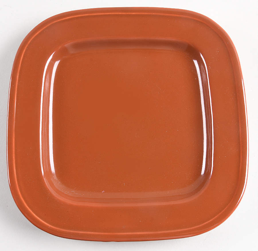 Quadrille Cinnamon (Earthenware) Square Dinner Plate by Fitz and Floyd-1