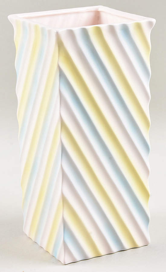 Rainbow Shell 8" Square Vase by Fitz and Floyd-1