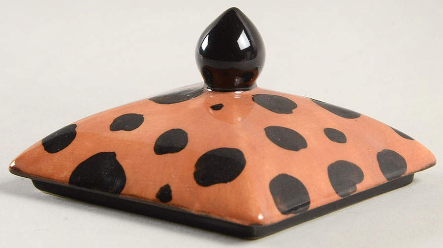Leopard Lid for Square Box by Fitz and Floyd-1