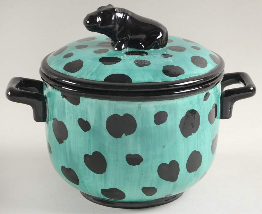 Leopard 6" Round Box & Lid by Fitz and Floyd-1