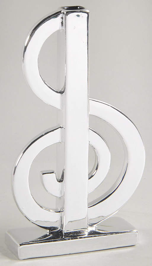 Faux Silver 6" Bud Vase by Fitz and Floyd-1