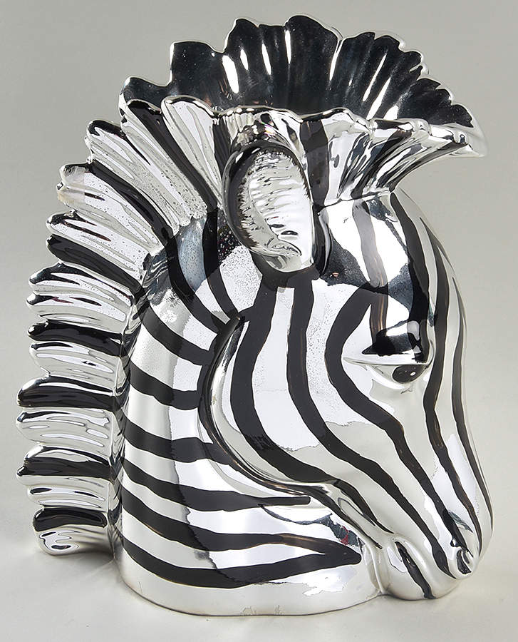 Zebra Silver Finish 32 Oz Pitcher by Fitz and Floyd-1