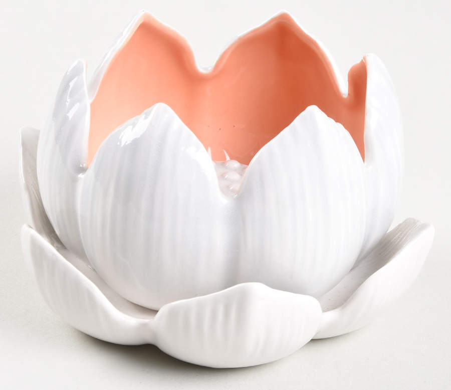Lotus 3" Ashtray by Fitz and Floyd-1