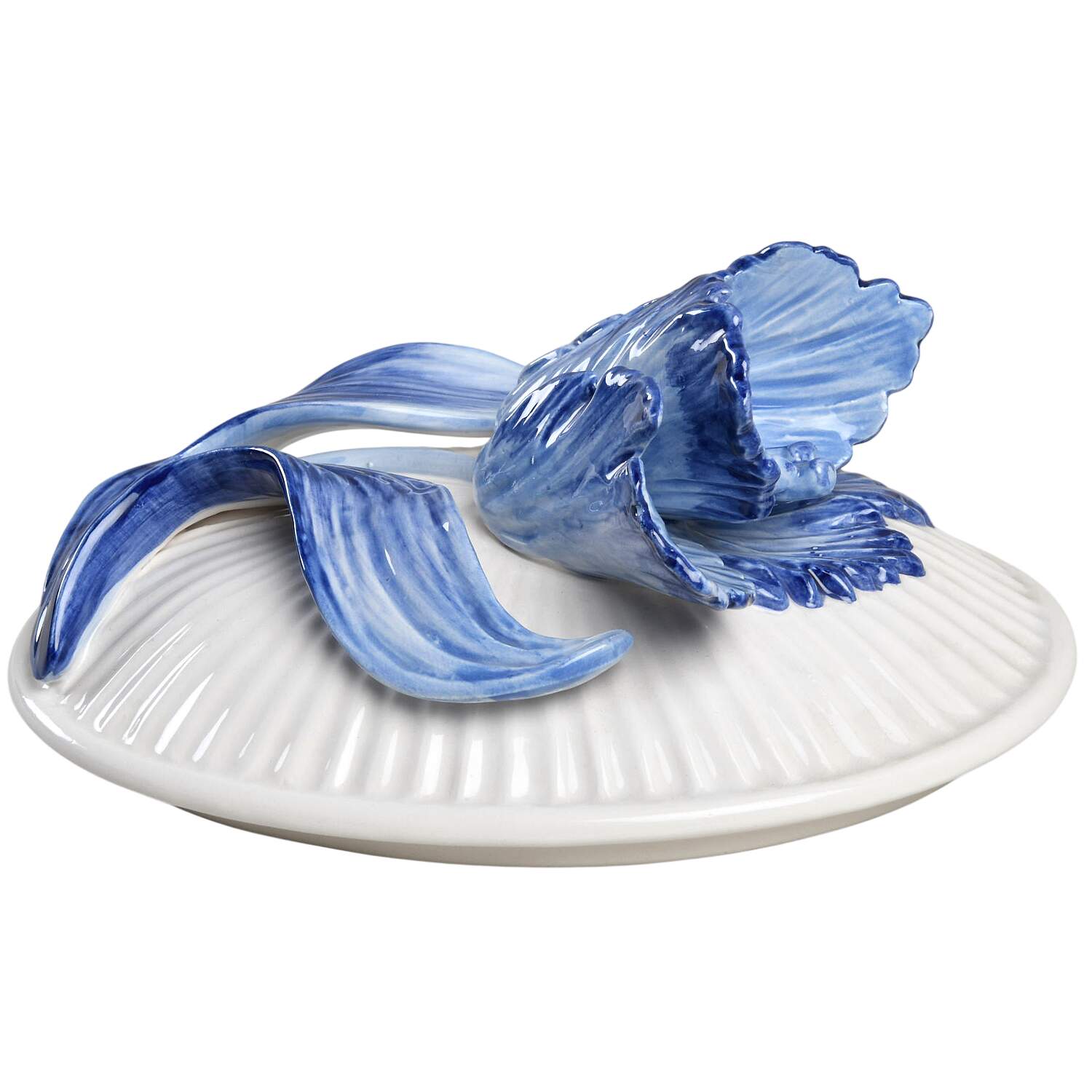 Tulip Bleu Lid for Candy Box by Fitz and Floyd-1