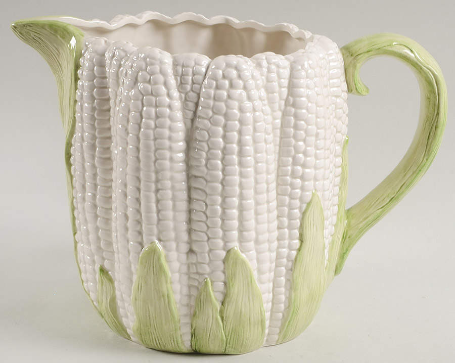Corn White 80 Oz Pitcher by Fitz and Floyd-1