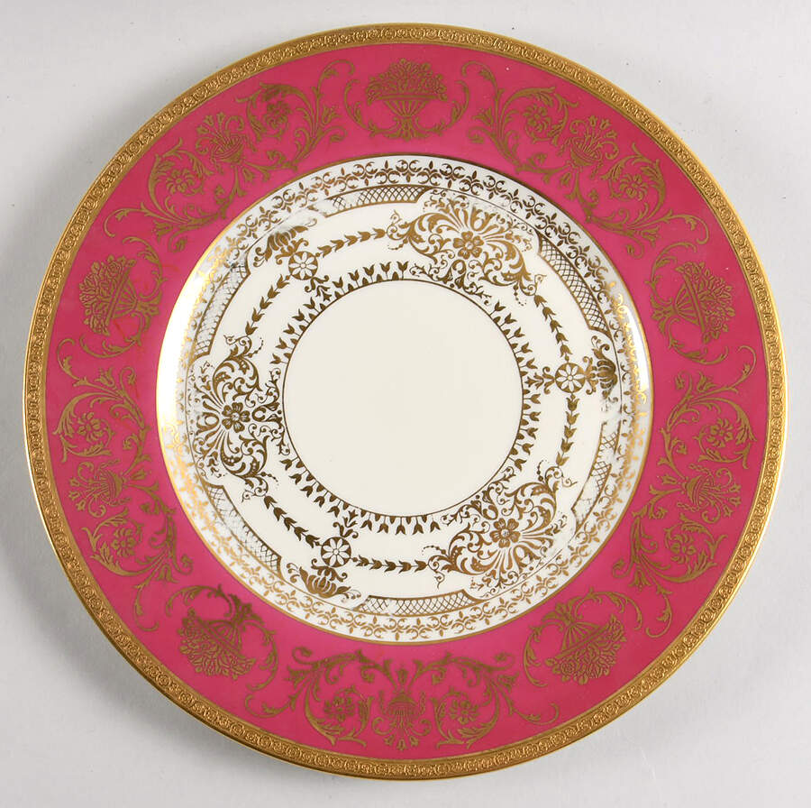 FR249 Pink Dinner Plate by Franconia-Krautheim & Adelburg-1