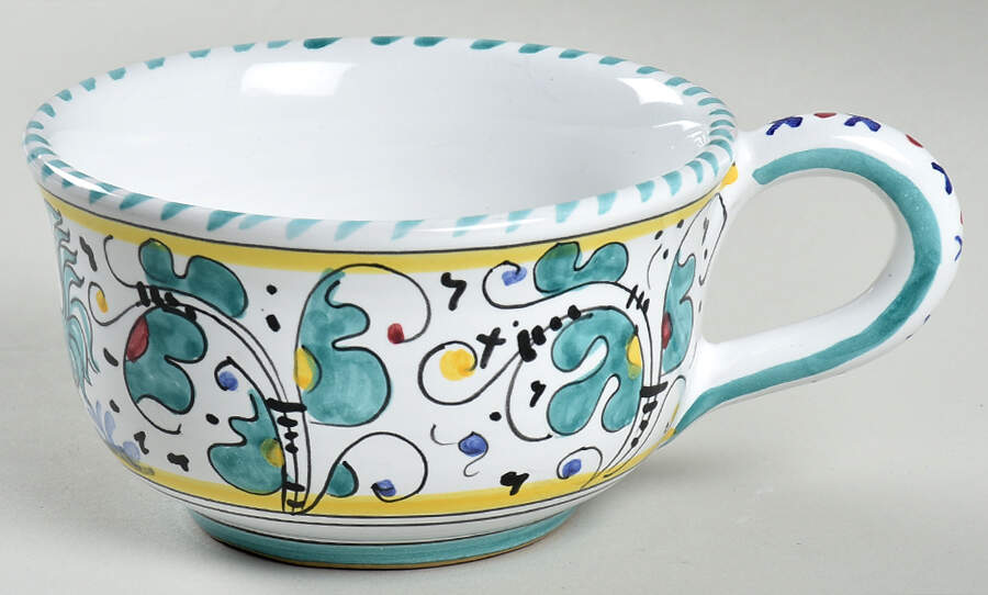 Orvieto Green Flat Cup by Fratelli Mari-1
