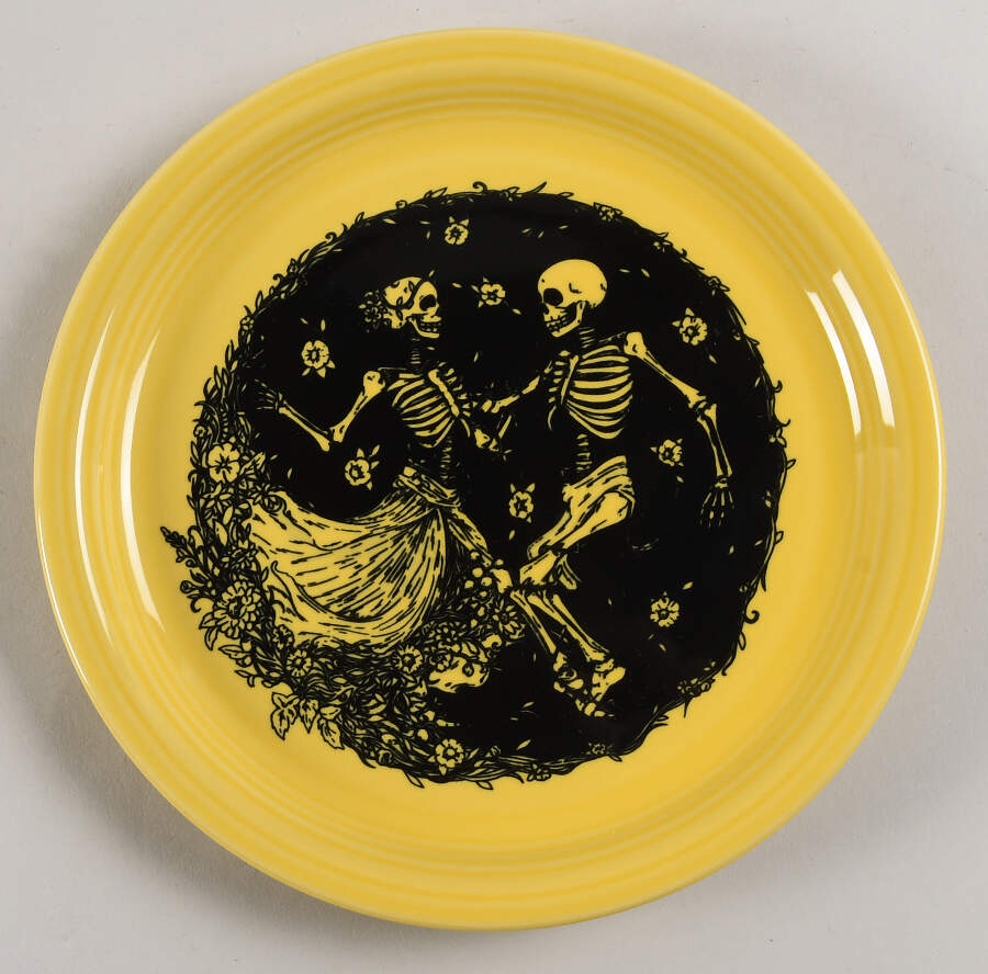 Fiesta Skeleton Duet Luncheon Plate by Fiesta Tableware Company-1