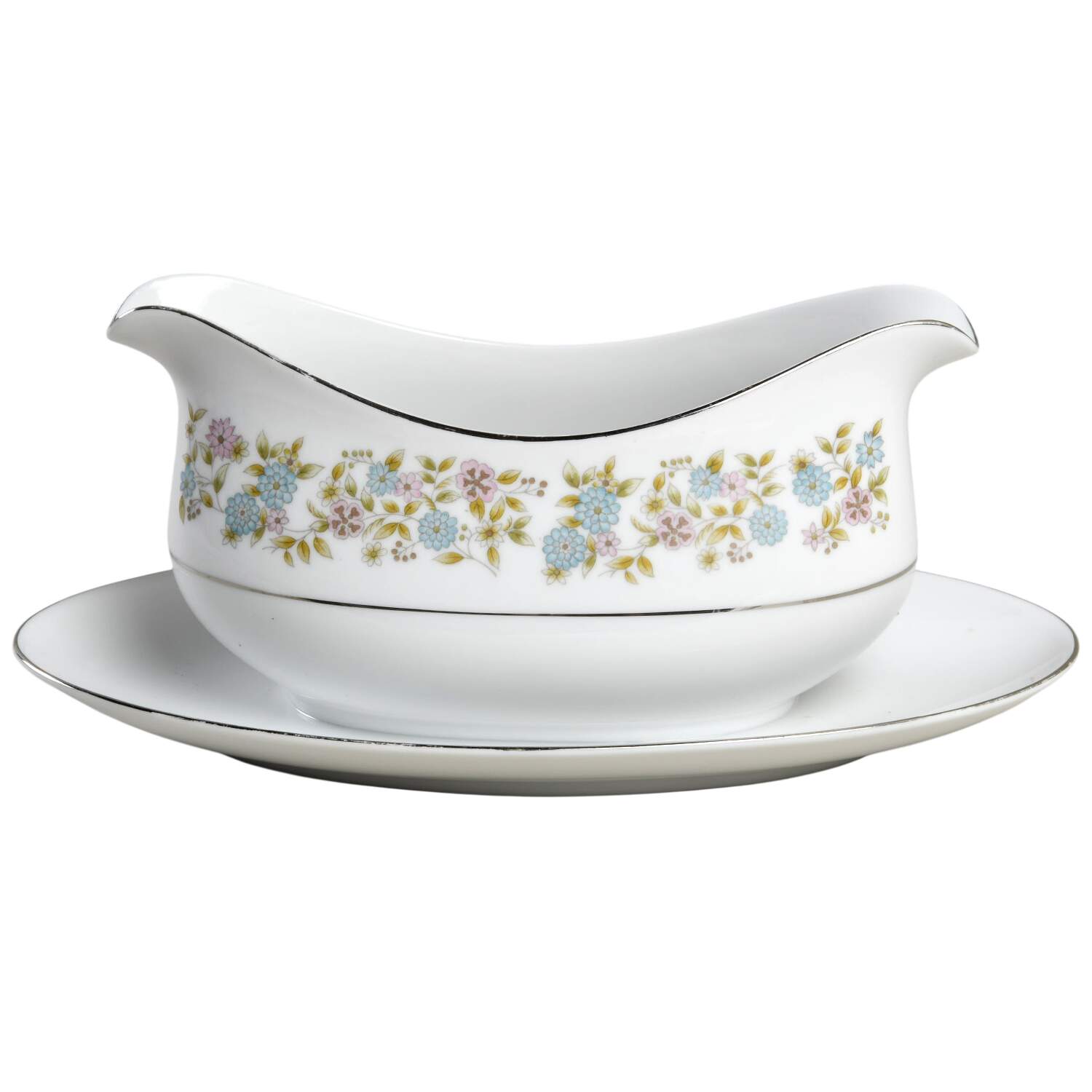 Doris Gravy Boat with Attached Underplate by Fine China of Japan-1
