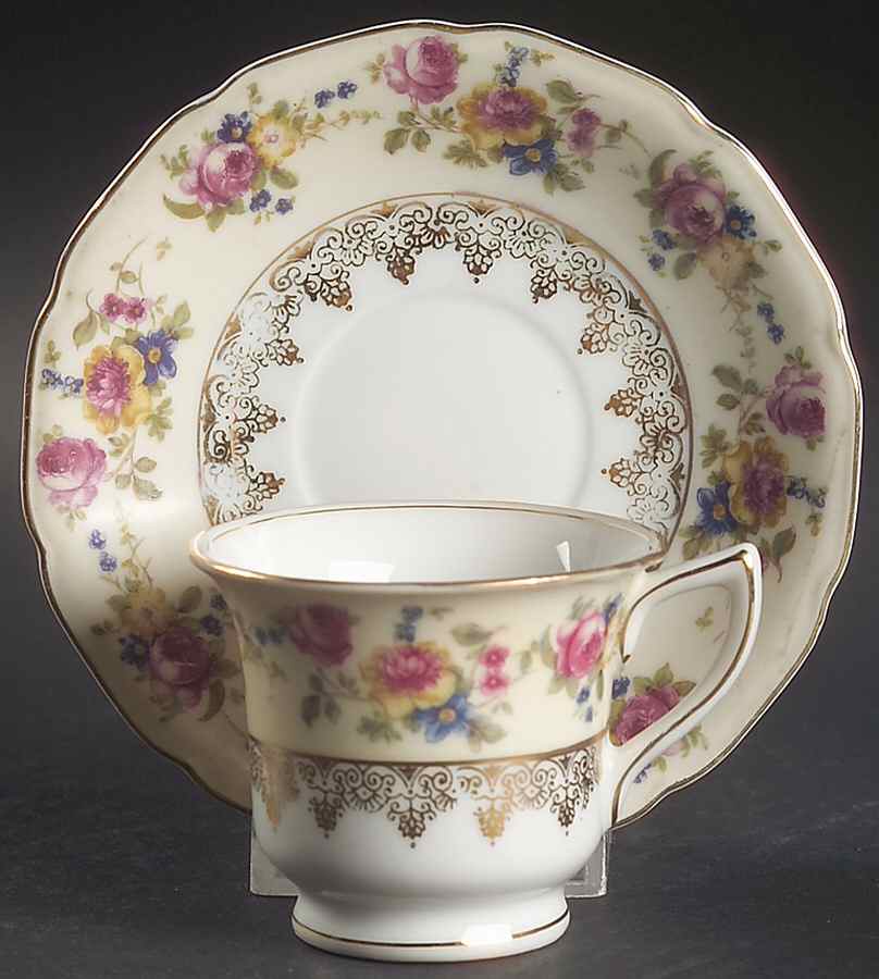 Hostess Footed Demitasse Cup & Saucer Set by Gold Castle-1