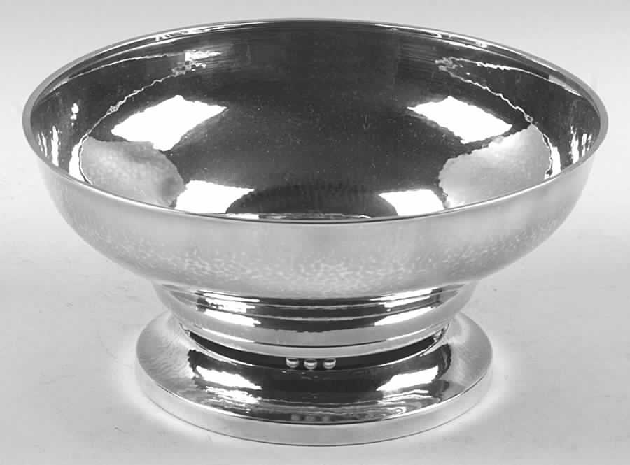 Sterling Hollowware Round Sterling Footed Centerpiece by Georg Jensen (Denmark)-1
